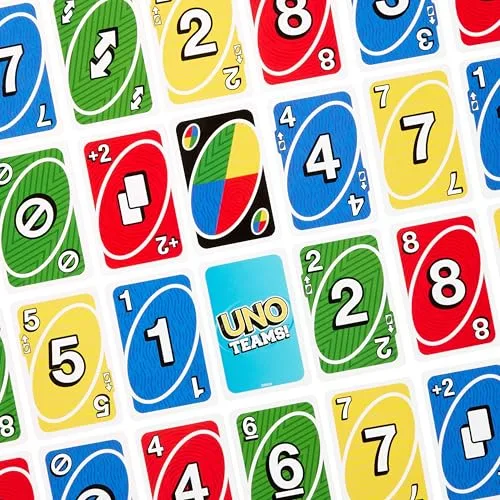 Mattel Games ▫️ UNO Teams – Jogo de cartas para crianças e adultos, noites em família, festas e viagens, com regras especiais para jogar em equipas de duas pessoas, JDM40 6