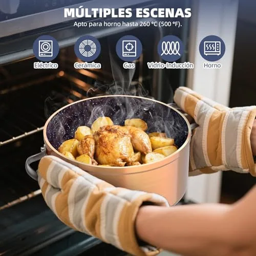 Nuwave ▫️ Conjunto de panelas de 12 peças G10, com revestimento cerâmico Duralon sobre cobre, sem PFAS 6