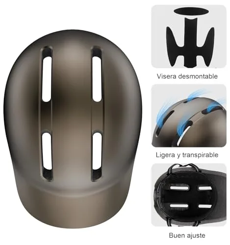KINGLEAD ▫️ Capacete de Bicicleta, Capacete Urbano Commuter, Capacete de Bicicleta Elegante para Homem e Mulher, para Ciclismo, Trekking, Cidade, Scooter, Capacete Ajustável 2