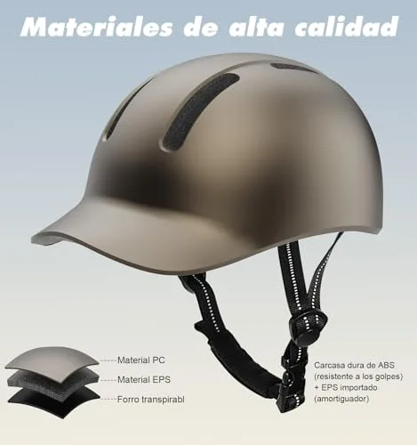 KINGLEAD ▫️ Capacete de Bicicleta, Capacete Urbano Commuter, Capacete de Bicicleta Elegante para Homem e Mulher, para Ciclismo, Trekking, Cidade, Scooter, Capacete Ajustável 3