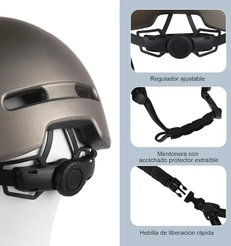 KINGLEAD ▫️ Capacete de Bicicleta, Capacete Urbano Commuter, Capacete de Bicicleta Elegante para Homem e Mulher, para Ciclismo, Trekking, Cidade, Scooter, Capacete Ajustável 4