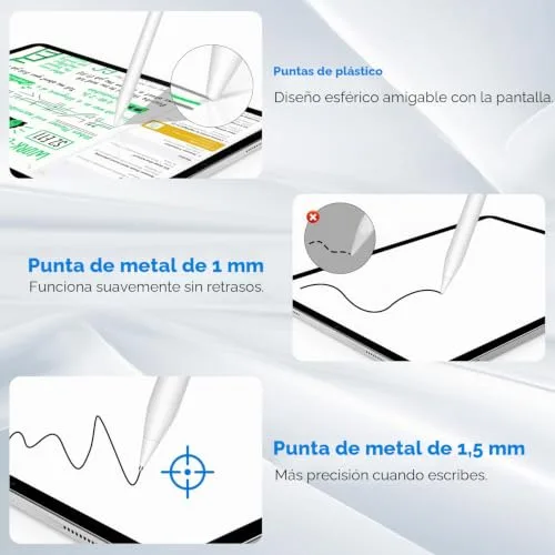 MoKo ▫️ com 4 pontas, compatível com o Apple Pencil Pro/USB-C/2.ª/1.ª geração 3