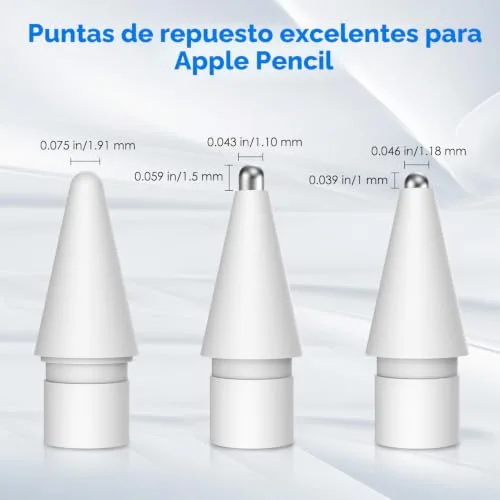 MoKo ▫️ com 4 pontas, compatível com o Apple Pencil Pro/USB-C/2.ª/1.ª geração 5