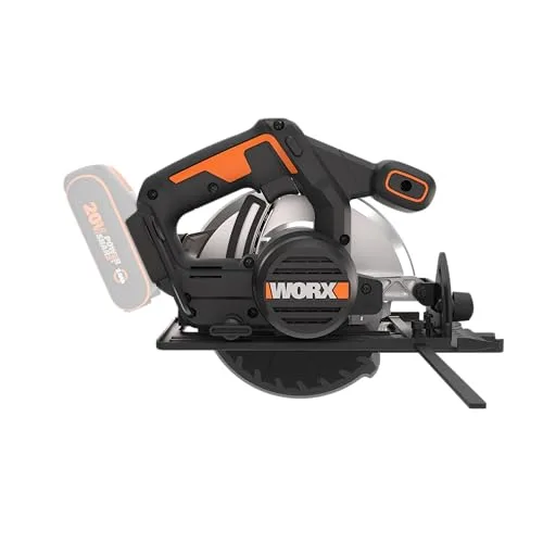 WORX ▫️ Serra circular a bateria WX526.9 | 20 V | Disco de 165 mm | ângulo de inclinação de 0-50° | ajuste sem ferramentas | corte máximo de 55 mm (90°) | design compacto | Sem bateria nem carregador 2