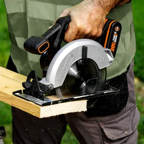 WORX ▫️ Serra circular a bateria WX526.9 | 20 V | Disco de 165 mm | ângulo de inclinação de 0-50° | ajuste sem ferramentas | corte máximo de 55 mm (90°) | design compacto | Sem bateria nem carregador 3