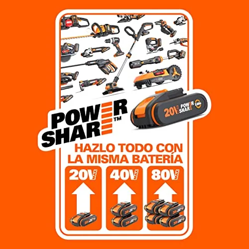 WORX ▫️ Serra circular a bateria WX526.9 | 20 V | Disco de 165 mm | ângulo de inclinação de 0-50° | ajuste sem ferramentas | corte máximo de 55 mm (90°) | design compacto | Sem bateria nem carregador 4
