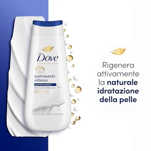 Dove ▫️ Gel de banho nutritivo intensivo, fórmula microbiana suave para a pele, com hidratantes vegetais, sem sulfatos SLES, gel de banho para a pele 3