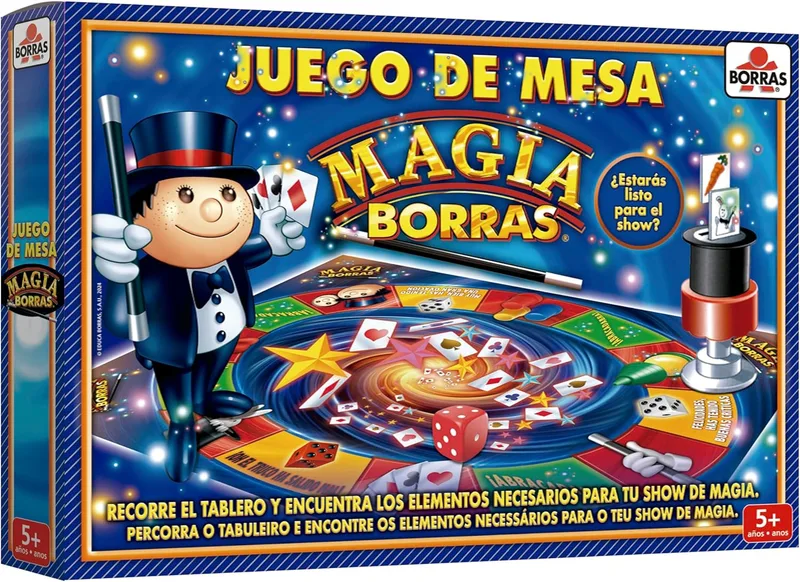 BORRAS ▫️ Magic Board Game, Prepare-se para o espetáculo de magia, Adivinhe o resultado de cada truque e recolha as 5 fichas para o espetáculo, 2 a 4 jogadores, Idade 5+ (20108)