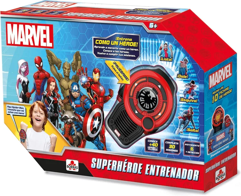 BORRAS ▫️ Super Hero Trainer Avengers, Move to Accomplish missions, Jump, Fight and move, Listen to Tips from the Heroes of the Marvel Universe, Progressive difficulty, Ages 5+ (20002)