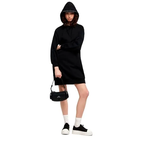 Armani Exchange ▫️ Arte Sella, Vestido de Mulher com Detalhe de Fita Monograma 5