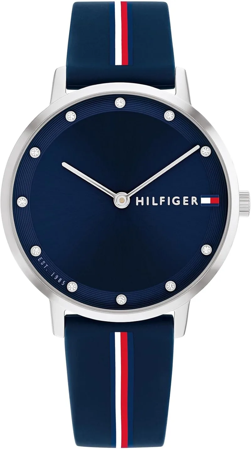 Relógio de duas mãos com movimento de quartzo Tommy Hilfiger para mulher com bracelete em aço inoxidável (elos ou malha), pele ou silicone