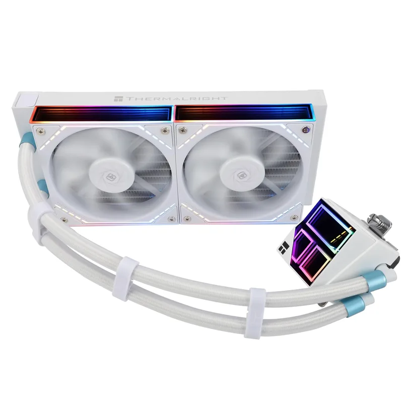 Thermalright ▫️ Frozen Infinity 240 WHITE - Ventilador de CPU duplo PWM com 2000 rpm, sistema de refrigeração de CPU AIO para AM4/AM5 e Intel LGA115X/2011/1700/1851, Infinity Mirror