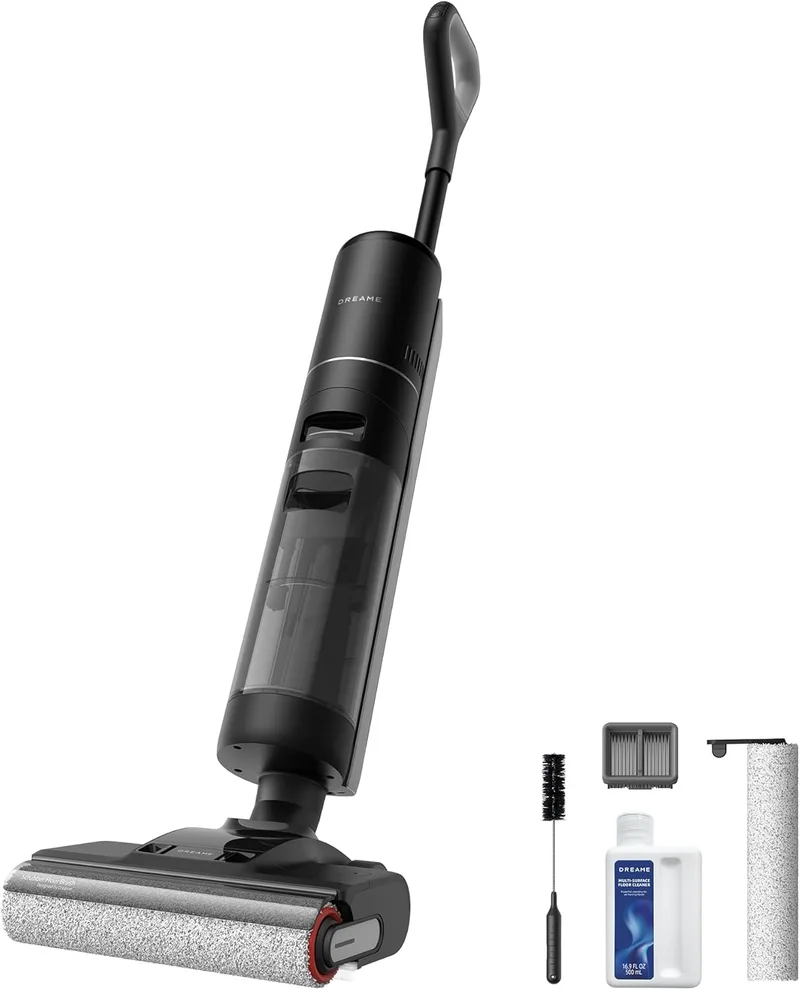 dreame ▫️ Aspirador H12 Pro Ultra para limpeza a seco e a húmido, sucção de 16 000 Pa | 30 min de secagem com ar quente, autolimpeza por dupla rotação com raspador rígido, escova de dupla borda, deteção/ajuste inteligentes