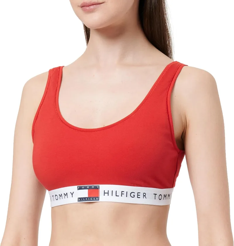 Tommy Hilfiger ▫️ Sutiã Bralette para Mulher, sem forro, com logótipo na cintura