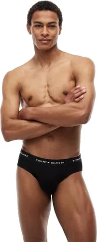 Tommy Hilfiger ▫️ Cuecas boxer, embalagem de 3, para homem, cuecas justas, tecido elástico 3