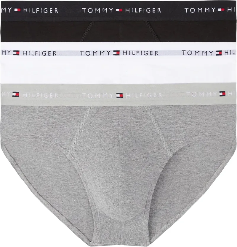 Tommy Hilfiger ▫️ Cuecas boxer, embalagem de 3, para homem, cuecas justas, tecido elástico