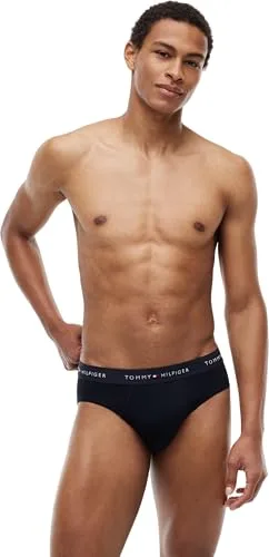 Tommy Hilfiger ▫️ Cuecas boxer, embalagem de 3, para homem, cuecas justas, tecido elástico 3