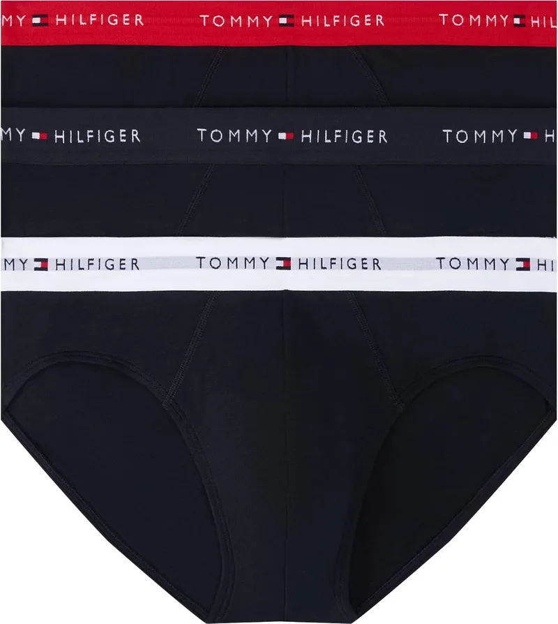 Tommy Hilfiger ▫️ Cuecas boxer, embalagem de 3, para homem, cuecas justas, tecido elástico