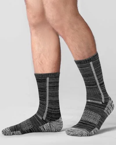 Niorasen ▫️ Meias de trabalho em algodão para homem, 5 pares de meias almofadadas para botas desportivas de caminhada, desporto e corrida 2