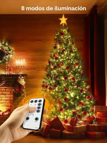 ARKOCHIC ▫️ Luzes de Natal para exterior, 35 m, 300 LED, guirlanda de luzes para exterior, branco quente 2