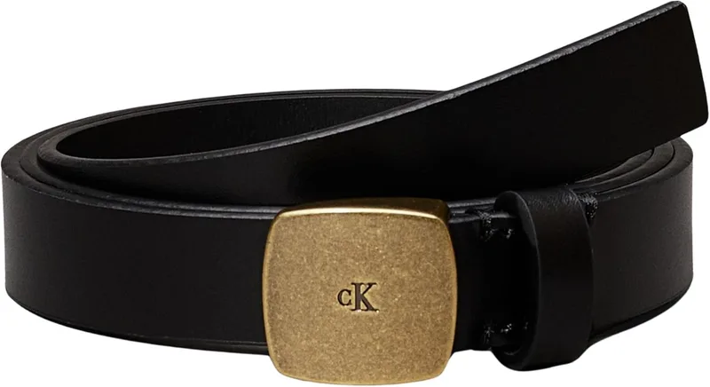 Calvin Klein ▫️ Cinto para mulher Fivela de placa casual 2,0 cm Cinto de couro