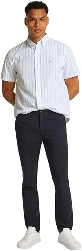 Tommy Hilfiger ▫️ Camisa de popelina para homem Flex Poplin de manga curta 6