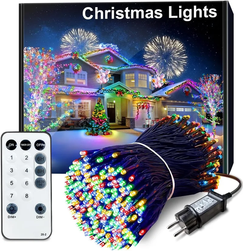ARKOCHIC ▫️ Luzes de Natal para exterior, 35 m, 300 LED, guirlanda de luzes multicolorida para exterior