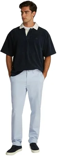 Tommy Hilfiger ▫️ Calças chino para homem, modelo Denton, em cetim, corte reto 3