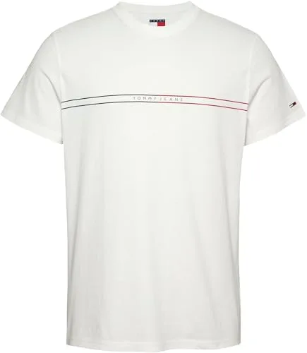 Tommy Jeans ▫️ Camisola TJM Slim Entry Graphic para homem, Ext Dm0dm20779, de manga curta (embalagem de 1) 6