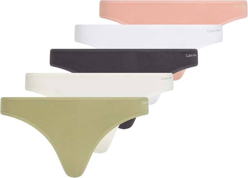 Calvin Klein ▫️ Tanga para Mulher - Conjunto de 5 Thongs - Roupa Interior