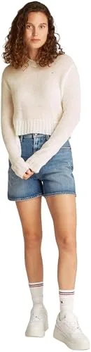 Tommy Jeans ▫️ Camisola para mulher, de malha aberta, com gola em V 5