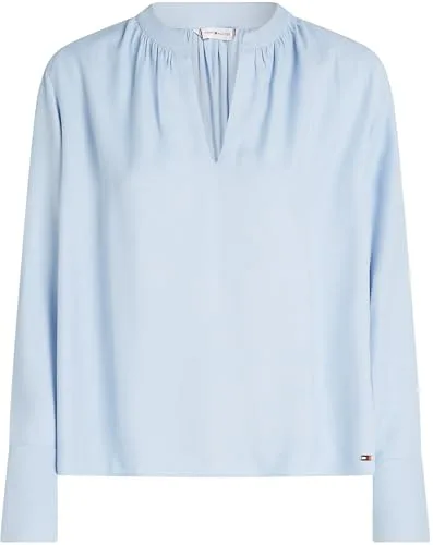 Tommy Hilfiger ▫️ Blusa para mulher em viscose macia com gola em V 4