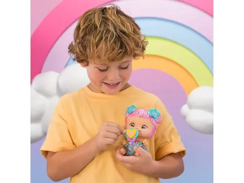 Wandi Doo's ▫️ da China, Boneca Bebé Asiática da China, Fala a Língua Universal dos Bebés, o «Doo Doo Doo», fralda com ursinhos panda e 2 acessórios, biberão e chupeta, famosa (WAD02000) 4