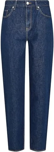 Tommy Hilfiger ▫️ Calças de ganga para mulher, modelo Tapered Ace, cintura média 3