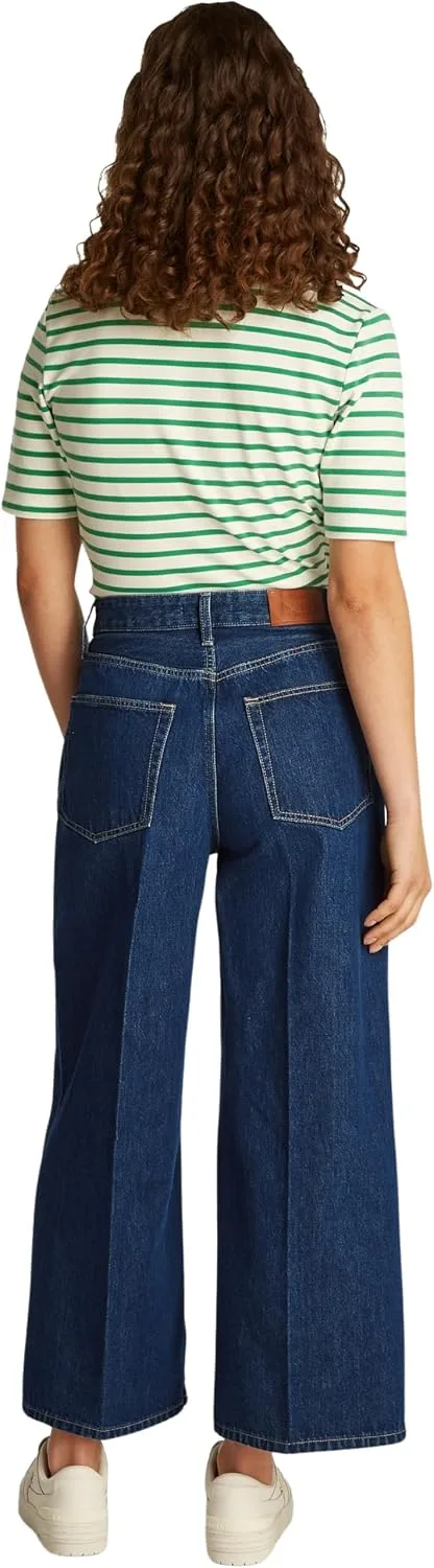 Tommy Hilfiger ▫️ Wide Leg HW A Ace Ww0ww44360 - Calças de perna larga HW A Ace WW0WW44360 para mulher