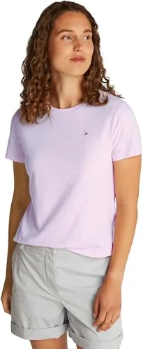 Tommy Hilfiger ▫️ Camiseta de manga curta para mulher, corte justo e gola redonda 2
