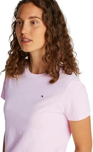 Tommy Hilfiger ▫️ Camiseta de manga curta para mulher, corte justo e gola redonda 3