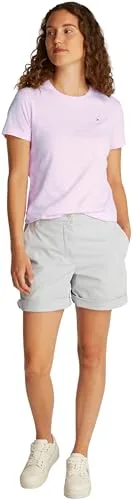 Tommy Hilfiger ▫️ Camiseta de manga curta para mulher, corte justo e gola redonda 5