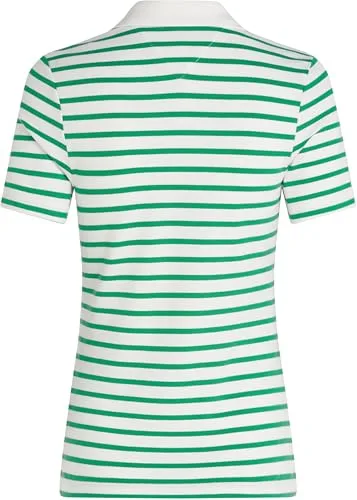 Tommy Hilfiger ▫️ Polo de manga curta para mulher, corte justo 6