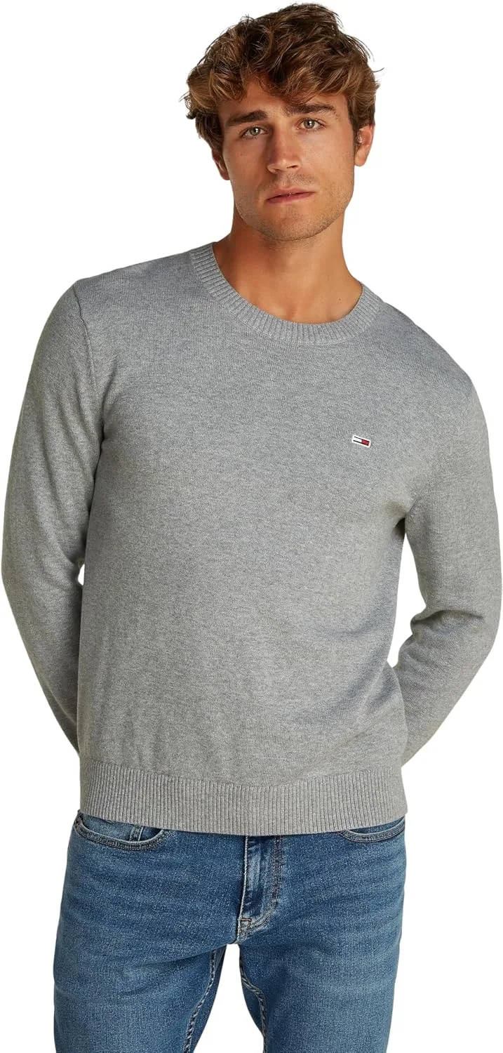 Tommy Jeans ▫️ Camisola de malha para homem com gola redonda