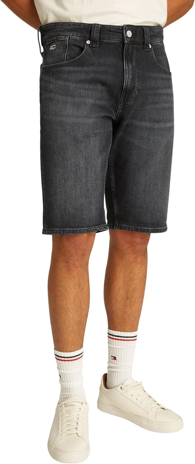 Tommy Jeans ▫️ Calças de ganga curtas para homem - Shorts Ronnie Wide Leg