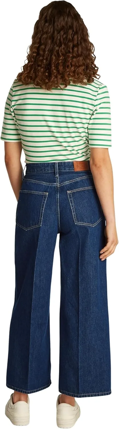 Tommy Hilfiger ▫️ Wide Leg HW A Ace Ww0ww44360 - Calças de perna larga HW A Ace WW0WW44360 para mulher