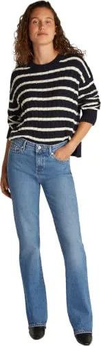 Tommy Hilfiger ▫️ Calças de ganga para mulher, corte bootcut, modelo UMA, tamanho médio 4