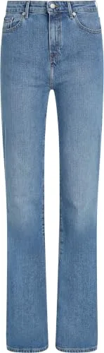 Tommy Hilfiger ▫️ Calças de ganga para mulher, corte bootcut, modelo UMA, tamanho médio 5