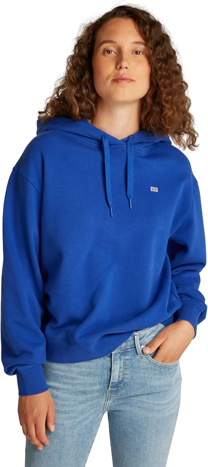 Tommy Hilfiger ▫️ Hoodie para mulher, com bandeira contrastante, corte regular