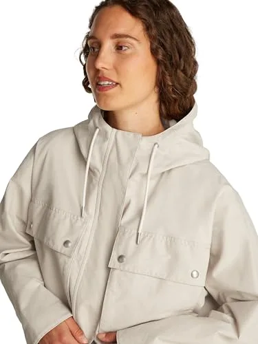 Tommy Hilfiger ▫️ Parka para mulher, curta, em algodão e nylon, com capuz 3