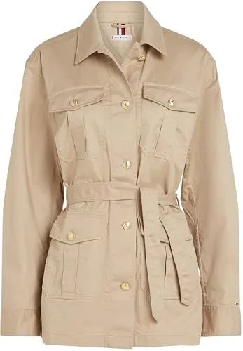 Tommy Hilfiger ▫️ Casaco tipo camisa para mulher, modelo «Gold Button Utility», com bolsos no peito 5
