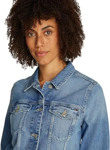 Tommy Hilfiger ▫️ Casaco Justo Dnm UMA WW0WW44373 DNM para Mulher 3