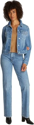 Tommy Hilfiger ▫️ Casaco Justo Dnm UMA WW0WW44373 DNM para Mulher 4