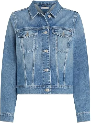 Tommy Hilfiger ▫️ Casaco Justo Dnm UMA WW0WW44373 DNM para Mulher 5